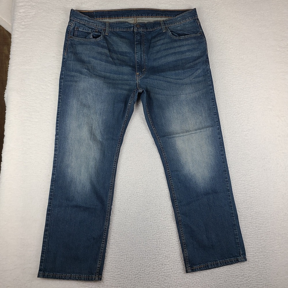 Levi's 559 Jeans Mens 44x32 Blue Relaxed Straight Leg Dark Wash Denim